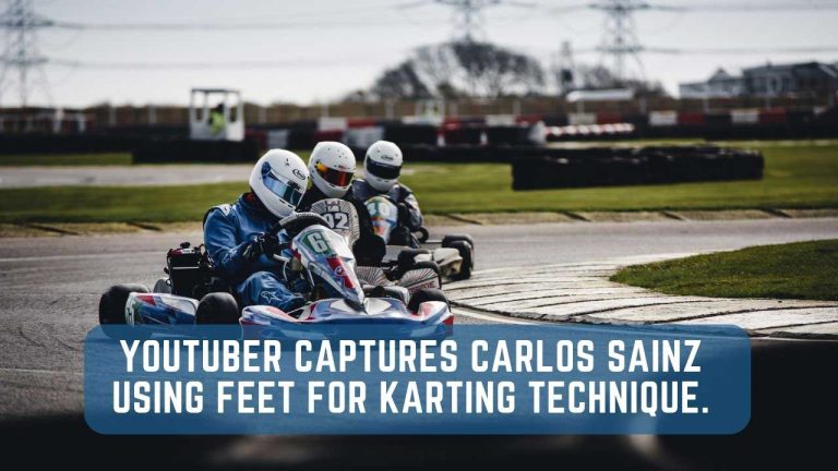 Youtuber Captures Carlos Sainz Using Feet for Karting Technique.